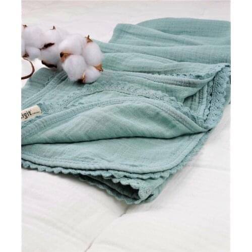 Muslin Baby Swaddle Blankets, Large Neutral Receiving 100% Cotton Blankets Wrap for Baby, 100 x 100 cm, Soft Silky