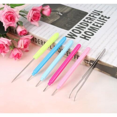 6Pcs/lot Paper DIY Set Quilling Paper Tools Tweezer Needle Pins Slotted Pen Tool Kits