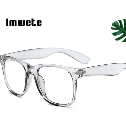 Imwete Classic Men Anti Blue Light Glasses Frame Women Clear Lens Eyeglasses Frames Ladies Candy Color Optical Spectacle Frame