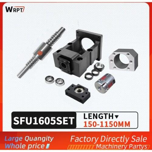Ball screw SFU1610 + straight nut + HM12-57 / 12-60 (cast iron) + BF12 + coupling XB25 * 30 + DSG16H, L = 200MM-1150MM