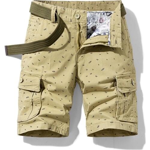 Shorts Men Summer Pattern Printing Casual Shorts Pure Cotton Breathable Fashion Clothing Men 2021 Bermudas Male High Quality