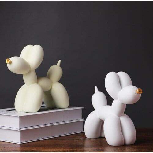 Balloon Dog Statue For Interior Nordic Figurines Resin Desktop Ornaments Modern Living Room Decorations Home Furnishings