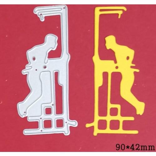 Tikrier Metal Cutting Dies Men Sports Crafts Cutting Dies Stencil For DIY Scrapbooking Paper Cards Blade Punch Embossing Die