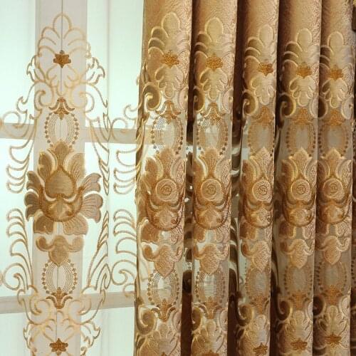 Curtains Tulle for Living Room Dining Bedroom Valance Luxury European Style Thickening Shading Modern Window Mantle Villa