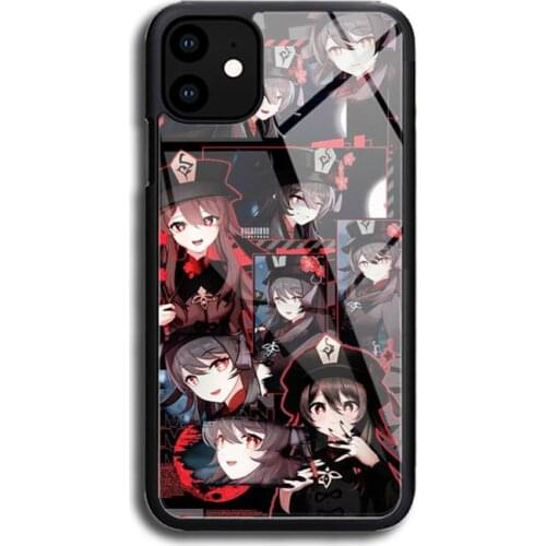 Hu Tao Genshin Impact Phone Case Rubber for iphone 11 pro max 12 11 iPhone Pro Max Mini XS 8 7 6 6S Plus X 5S SE XR phone case
