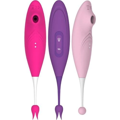 A6HF 2 in 1 High Frequency Clitoral Sucking Vibrator, Sucker for clit Nipple Stimulation G spot Clitoral Vibrator