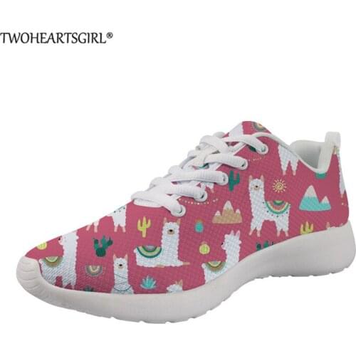 Twoheartsgirl Alpaca Women Sneakers Vulcanized Shoes Ladies Casual Shoes Breathable Walking Mesh Flats Large Size Couple Shoes