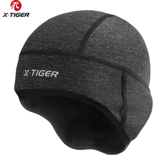 X-TIGER Man Winter Windproof Thermal Fleece Cycling Cap Running Skiing Motocycle Riding Head Hat Woman MTB Bike Cycling Headwear