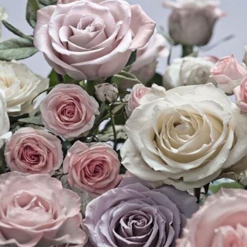 Wholesale 3d Papel de parede Rose Flower 3d Photo Muras Vinyl Wallpaper for Wedding Room and Living Room 3d Wall Murals Fresco