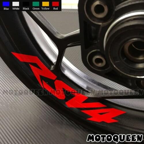 8X Custom Motorcycle Iner Wheels Rims Decals Reflective Stripes Waterproof Stickers For Aprilia RSV4
