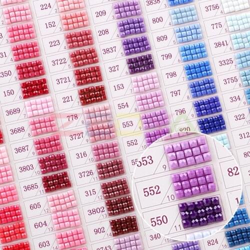 5D Full Square/Round Diamond Drill Painting Tool 447 DMC Diamond Handmade Color Card Rhinestone Color Identification Card 6Sk03