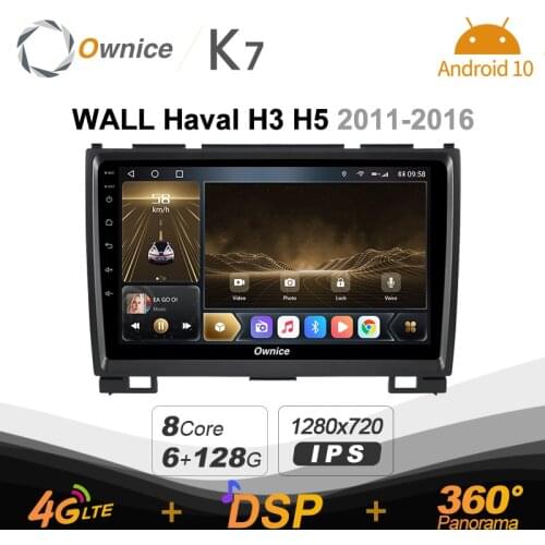 Android 10.0 6G+128G Ownice K7 Car autoradio Multimedia for GREAT WALL Haval H3 H5 2011 - 2016 2 Din radio 360 Panorama 4G LTE