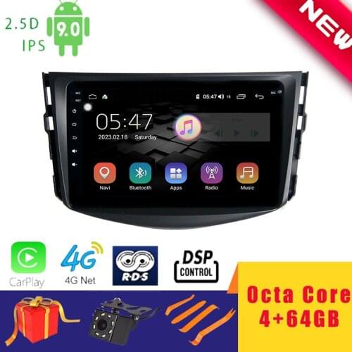 9" Android 10.0 Car Multimedia Player GPS Stereo for Toyota RAV4 2009-2012 Head Unit Octa Core DSP 2.5D+IPS 4G Carplay