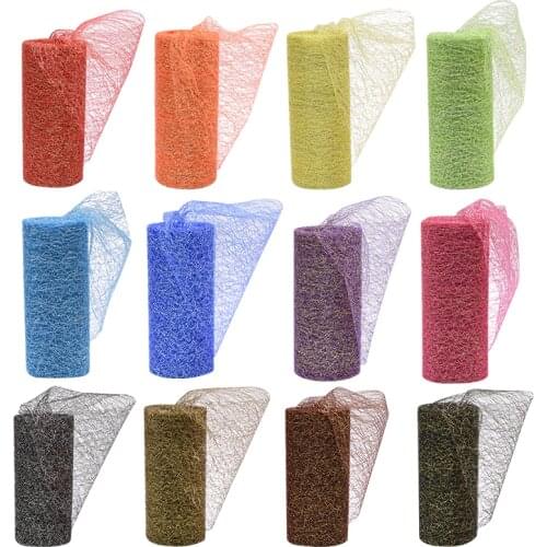 10Yards 15cm Glitter Tulle Rolls Sparkly Mesh Baby Shower DIY Tutu Skirt Organza Table Runner Wedding Decor Sewing Supplies