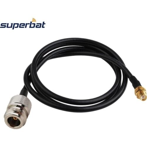 Superbat N type Female to SMA Jack Wireless Wifi Antenna Extension Cable KSR195 1M RF Coaxial Cable