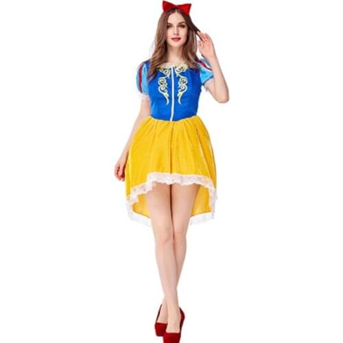 Sexy Adult Cartoon Movie Snow White Anna Princess Halloween Party Dress Nightclub Fantasia Christmas Cosplay Costume