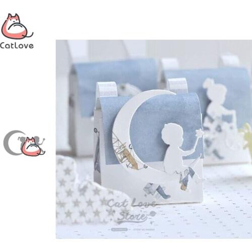 Star Moon Boy Girl Metal Cutting Dies Scrapbooking Stencil Die Cuts Card Making DIY Decorative Craft Embossing New Dies For 2020