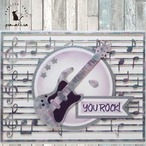 Panalisacraft Music score Background Frame Metal Cutting Dies And Stamps cut die scrapbooking Album Paper Card Craft Embossing