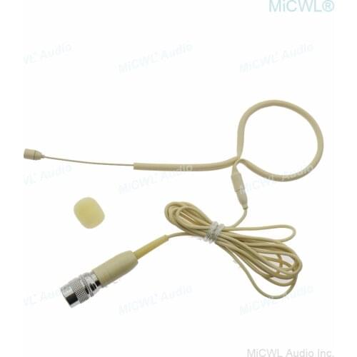 MiCWL SE02 Single ear Hook Headset Microphone for Audio-Technica Wireless BodyPack System Hirose 4Pin Omni-Directional Microfone