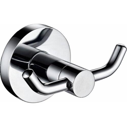 Towel Holder Rack Wall Mounted Bathroom Shower Room Rack Hook Modern Silver Hanger No Punching