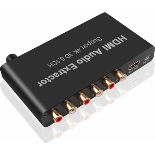 New 5.1CH Audio Extractor Decode Coaxial To RCA AC3/DST To 5.1 Amplifier Analog Converter 4K 3D For PS4 DVD Player