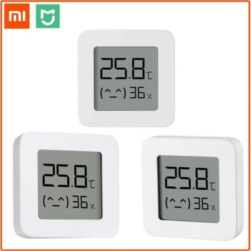 Original XIAOMI Mijia Bluetooth Thermometer 2 Wireless Smart Electric Digital Hygrometer Thermometer Work with Mijia APP