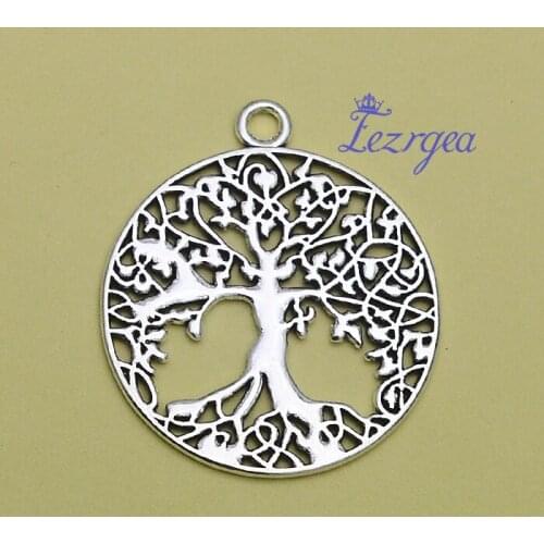 5pcs/lot--40x35mm, tree chams, Antique silver plated Tree Of Life charms,DIY supplies, Jewelry accessories