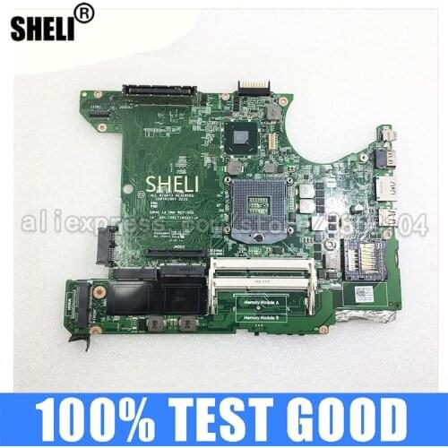 SHELI E5420 006X7M for DELL Latitude E5420 Laptop Motherboard 006X7M HM65 DDR3 PGA988B 10ELT16G001-A Inspiron Intel Integrated