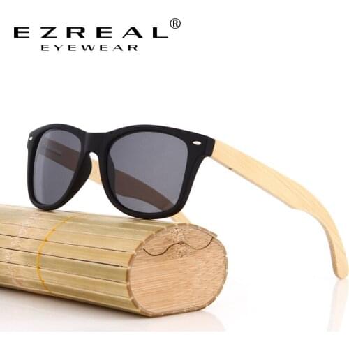 EZREAL 2017 Vintage Bamboo Sunglasses Women Men Polarized wooden Sunglasses Mirror UV400 Wood Glasses oculos de sol feminino
