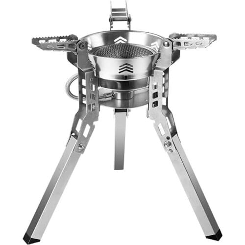 Outdoor Barbecue And Camping Gases Stoves High Power Furnaces Folding Furnaces Outdoor Stoves Windproof Camping Equipment