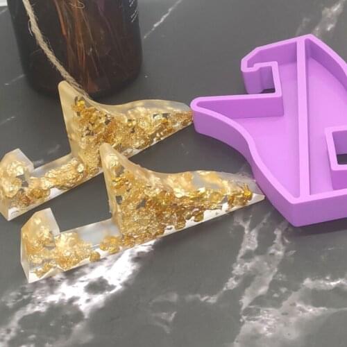 Universal Silicone Mobile Phone Stand Resin Mold Picture Frame Display Silicone Molds Easels Holder Epoxy Casting Molds