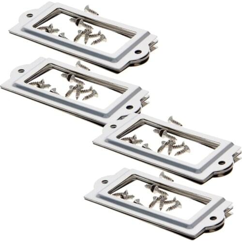 MroMax Top Quality Label Frame Iron Plating 83*30mm Accessory Screw Specification M2.5*8mm Household Hardware 5/8/10/15/20/30pcs