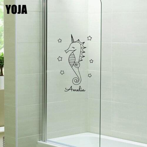YOJA 27x16.8CM Bathroom Shower Decoration Hippocampus Decal Bedroom Wall Sticker G2-0540