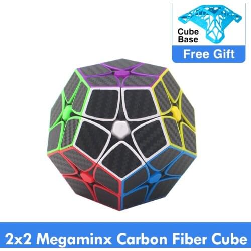 ZCUBE 2x2 Wumofang Carbon Fiber Sticker Special Shape 12 Surface Magic Cube Puzzle cubo magico Children Kid Gift Educational Toy