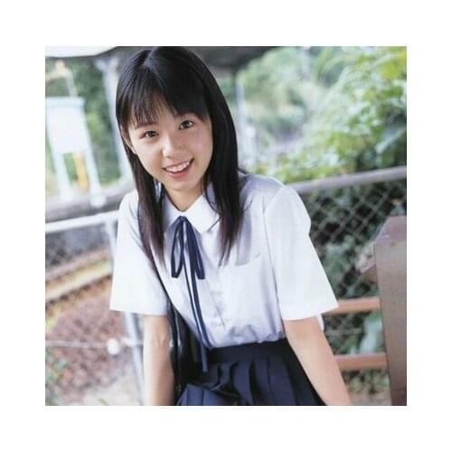 XS-XXL Cosplay Japanese Student Young Girls School Uniform White Shirt Teens short sleeve turn down collar ribbon Women Blouse