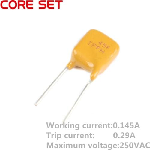 10PCS 250V 0.145A 145mA PPTC Resettable Fuse TRF250-145 Pitch 5mm