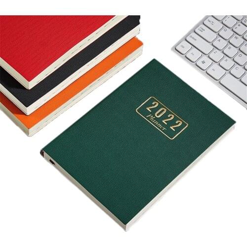 2022 A5 Agenda Planner PU Leather Notepad Schedule Organizer Student Stationery Diary Notebook School Office Supplies