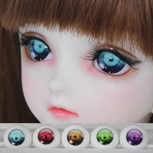 Allaosify 6 Points 4 Points 3 Points BJD SD DD 2D Doll Pressing Cartoon Eyes 14 16 18 20 22mm