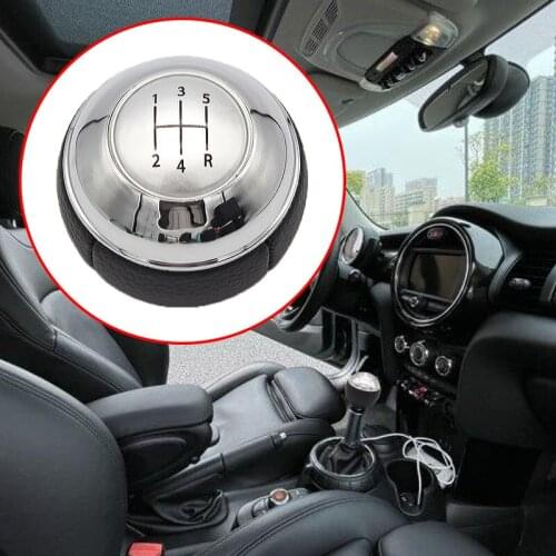 Auto For BMW MINI COOPER R55 R56 R57 R58 R59 R60 R61 5/6 Speed Car Gear Shift Knob PU Leather Material Car Accessories