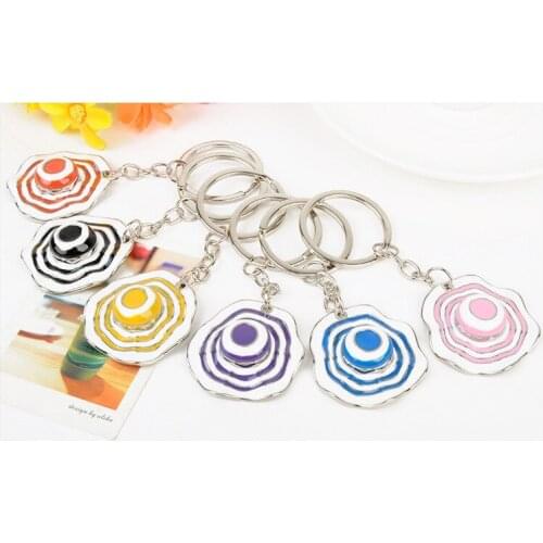 FREE SHIPPING BY DHL 200pcs/lot 2015 Hot Selling Novelty Sunhat Keychains Metal Woman Hat Shaped Keyrings for Gifts