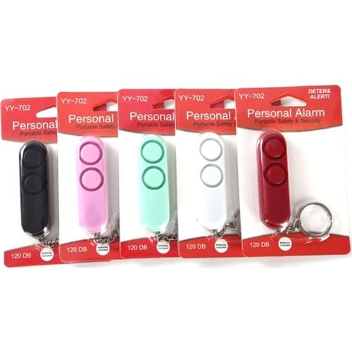 Key Chain Link 120dB Self-defense Double Speaker Loud Alarm, Alarm Safety Personal Safety Keychain Bag Pendant