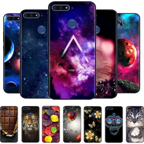 For Huawei Y6 2018 Case 5.7" Atu-L21 Soft Silicone Phone Back Cover for Huawei Y6 Prime 2018 Bumper Protective Funda Tpu Case