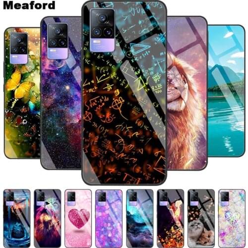 For Vivo V21e Tempered Glass Case for Vivo V21 5G Soft Bumper Hard Funda For Vivo X60 Pro Global Phone Case X60 5G 2021 Cover