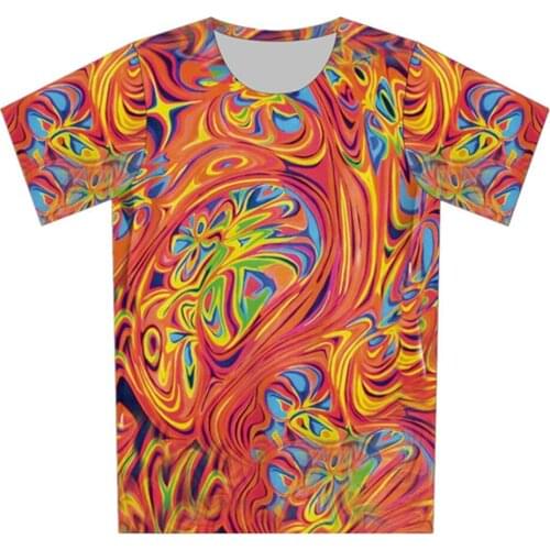 Joyonly Boys/Girls Colorful Abstract 3d Design T-shirt Children 2018 Summer T shirt Short sleeve Kids Tops Tee Baby Clothing