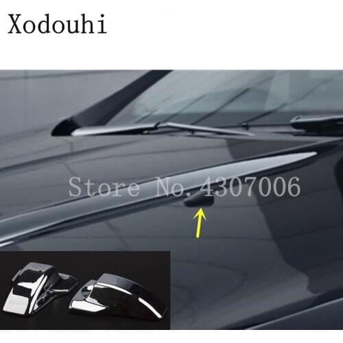 For Ford Kuga Escape 2013 2014 2015 2016 Car Styling Cover Head Front Machine Water Wash Paste Outlet Stick Lamp Frame Trim 2pcs