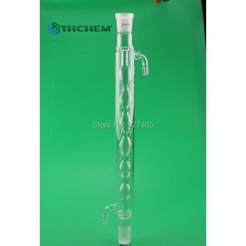 Condenser-Alihn type,Sphericity,glass allihn condenser with standard ground joint, Length 300mm, Socket size 24/29