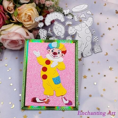 A Clown Who Brings Joy Metal Cutting Dies 2021New Stencils for DIY Scrapbooking/Photo Album Decorative Embossing DIY Paper Cards