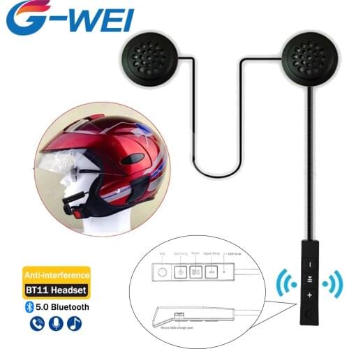 BT-11 Motorcycle Bluetooth Headset Helmet Headset with Microphone Motorcycle Bluetooth Interphone For Phone Call and Music