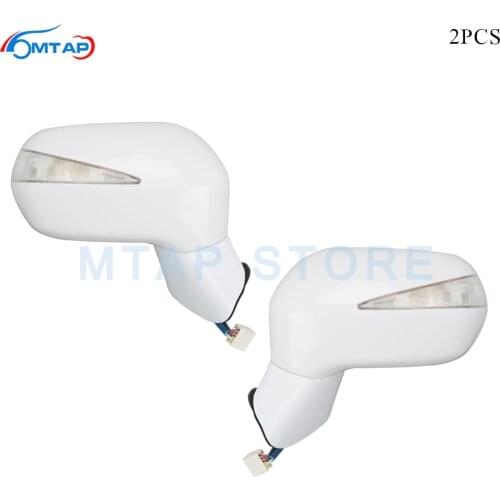 MTAP 1Pair Outer Rearview Mirror Assy With Turn Signal Electric Folding For Honda For Civic FA1 FD1 FD2 2006-2011