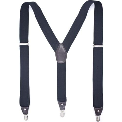 Mans Suspenders Fashion Braces Strong 3 Clips Womens Suspenders Trousers Suspensorio Elastic Strap size 3.5*120cm